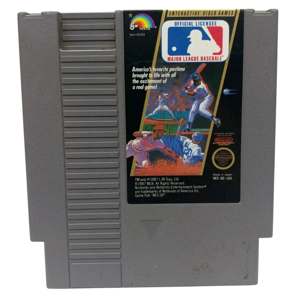 Nintendo NES 1987 Major League Baseball MLB  LJN Sports, Nice Condition!